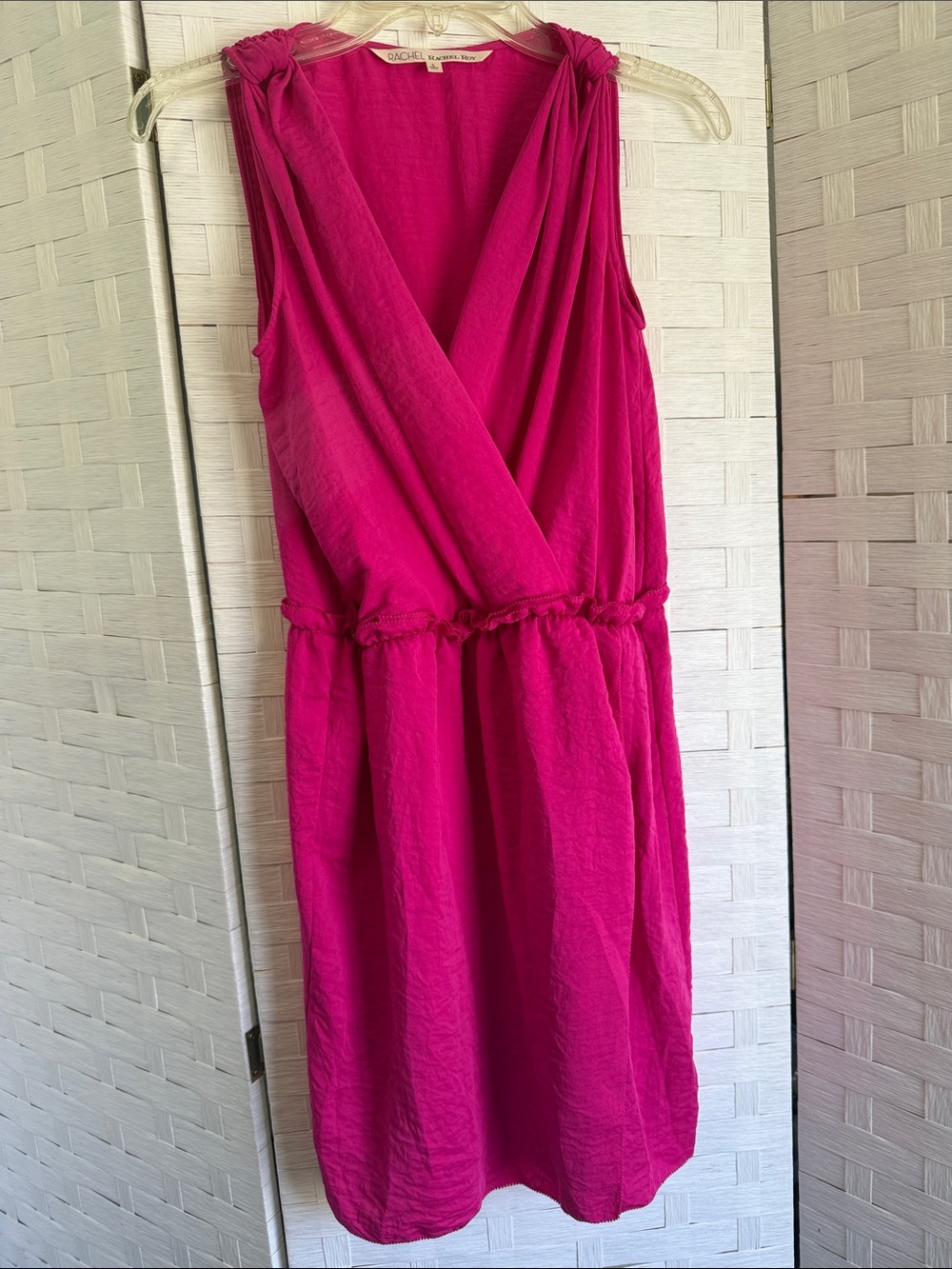 RACHEL Rachel Roy Fuchsia Sleeveless Wrap Dress size Small